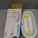 Bird Bathtub Pool for Shower, Automatic Bathtub with Faucet, Electric Bird Shower Toy, Parrot Bathtub Birdbath Bowl Bath Feeder for Parakeet Canaries, Swimming Pool Toy