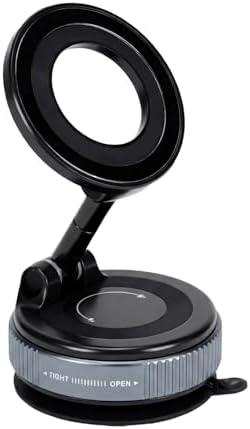 Edenseelake Car Phone Holder for Magsafe, 360° Adjustable Car Phone Mount, Strong Magnetic Vacuum Suction Cup Phone Holders for Your Car, 17 Pro Max 16 15 14 13 12 Air Plus