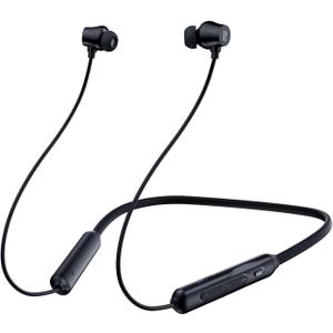 Rythflo Active Noise Cancelling Headphones, Wireless in Ear Neckband Blutooth Headphones with 3 AI Mics ENC, 60Hrs Playtime, V5.3 Multipoint Connection Magnetic Earbuds for Work/Travel/Home/Office (Black)