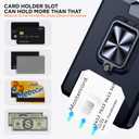 Multifunctional Google Pixel 10 Pro XL Case with Card Holder and Sliding Camera Cover - Wireless Charging Compatible Pixel 10 Pro XL Wallet Case with Magnetic Kickstand (Black)