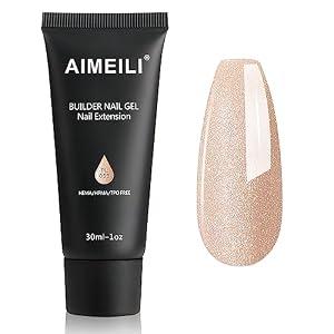 3 x AIMEILI Poly Nail Extension Gel Builder Nail Gel Hema Free Poly Nail Enhancement Nail Art Design DIY Salon Nail At Home Gift for Women Nail Gel - 053