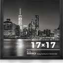 Annecy 17x17 Picture Frame Black1 Pack, 17 x 17 Picture Frame for Wall Decoration, Classic Black Minimalist Style Suitable for Decorating Houses, Offices, Hotels