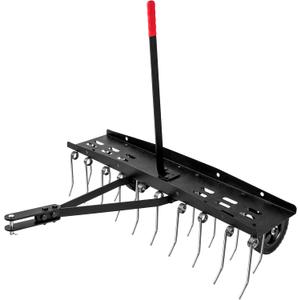 Suchtale 40inch Tow Behind Dethatcher with 20 Spring Steel Tines,Lawn Sweeper Garden Grass Tractor Rake Removes Thatch from Large Lawns, Riding Lawn Mower Attachments for Outdoor Yard Tools Lawn Care (40-inch)