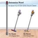Replacement Extension Wand for Dyson V12 Slim Vacuum Cleaner, Quick Release Tube Attachment for Dyson V10 Digital Series, 29 in - GREY