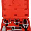 5pcs Professional Front End Service Tool Kit, Pitman Arm Puller, Ball Joint Separator Tie Rod Remover Tool