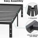 Sweetcrispy Full Bed Frame - 14 Inch Metal Platform Bed Frames for with Storage Space Under Base, Sturdy Steel Slat Support, No Box Spring Needed