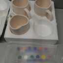 LOYIM Set of 3 Galentines Crafts for Adult Valentines Day Ceramic to Paint Color Your Own Heart Shaped Mugs DIY Painting Kit with Paints, Brushes, Palette for Valentines Couple Activity Art Decoration