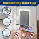 2-Pack X-Large Dog Door Flap for PetSafe PAC11-11040, No Bracket, Smoky | 13 1/8 x 24 7/8 in; smoky translucent magnetic flap; bracket not included; 304 stainless steel screws and washers