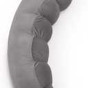 Peallow(Pat. Pend) Long Round Body Pillow for Adults, Bolster Pillow for Sleeping, Soft and Supportive Pillow for Sleeping & Lumbar Support (Urban Grey, 29.5")