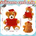 Leyndo 2026 Graduation Plush Bear with Picture Frame Diploma Cap 9 Inch Congrats Grad Plush Stuffed Animal Bear Graduation Keepsake Gifts for Graduate(Red)