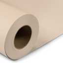 Denny Manufacturing - Seamless Paper Backdrop for Photography, Buff Seamless Paper Roll (53 in x 36 ft) Includes Free Roll Black Gaffer Tape (2 in x 13 ft)