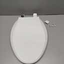KOHLER K-4636-0 Cachet Elongated, Grip-Tight Bumpers, Quiet-Close Release Hinges, Quick-Attach Hardware, No Slam Toilet Seat, White