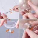 6 Pack Clear Acrylic Balloon Stand Kit, 15.75 Inch Reusable Balloon Sticks Holder With Base Perfect for Tabletop Centerpiece Party Event Decorations (15.75" 6 Pack)