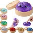 Glitter Dumpling Squishy Mystery Box Squeeze Toy, Easter Squishy Dumpling Fidget Toys for Adults, Stress Relief Sensory Toy(Purple)