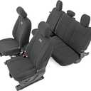 Rough Country Neoprene Front & Rear Seat Covers for Ford F-150, Lightning, F-250 & F-350 (2015-2026) Crew Cab w/Front Bucket Seats & Rear 60/40 Split
