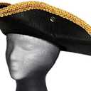 Rubies Black Tricorn Pirate Hat for Adults, Men's No Size