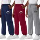 EXARUS 3 Pack Boys Sweatpants Elastic Waist Athletic Graphic Print Drawstring Pants with Pockets Jogger Causal 10Y