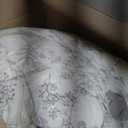 Bedsure Oversized Queen Comforter Set - Grey Bed Set, 3 Pieces Cute Floral Bedding, 1 Soft Reversible Botanical Flowers Comforter and 2 Pillow Shams