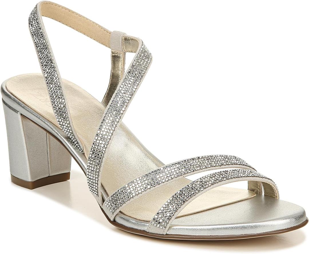Naturalizer Women's Vanessa2 Rhinestone Embellished Strappy Heeled Sandal (7.5)