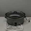 Crock-Pot 7-Quart Manual Slow Cooker, Family Size Serves 8+ People & Fits 6-lb Roast, Removable Stoneware with Warming Setting, Dishwasher Safe for Easy Cleanup, Charcoal