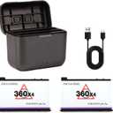 Insta 360 x4 2450mah high-Capacity Battery with Fast Charger - Essential with insta360 x4 Accessories for Extended Power