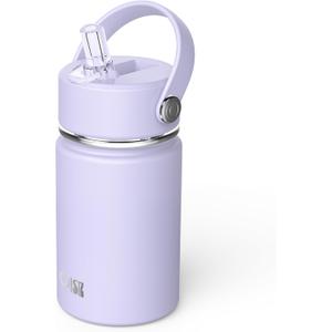 OISIZ Kids Water Bottle with Straw Lid 10oz, Vacuum Insulated 316 Stainless Steel Water Bottles for Kids for School, Leakproof Water Bottle, BPA Free and Keep Cold for 24 Hours