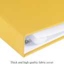 12x12 Inch Large 3 Ring DIY Scrapbook Photo Album Journal with 30 Plastic Sleeves 60 Pages and Fabric Cover for Baby Travel Wedding Anniversary kids Adventure (Indian Yellow Cover/White Pages)