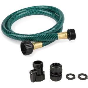 Garden Hose Leakproof for Gardener: 1/2 PVC Water Hoses with GHT Fittings - 3 FT No Kink and Flexible for Outdoor (Green)