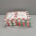 Leinuosen 120 Pcs Christmas Picture Frame Ornaments Bulk 5 x 7 Inch Xmas Photo Frames Holiday DIY Cardboard Frames with Stands Photo Crafts Frame for Xmas Presents Desktop Use(Stripe Theme)