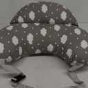 Momcozy Original Nursing Pillow for Breastfeeding-Pioneering Safety Fence- Wider Feeding Pillows for More Support for Mom & Baby- Easier Nursing & Hand Free- Fit for All, Removable Cotton Cover (Grey)