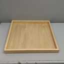 Ottoman Tray for Coffee Table Living Room Wood Serving Tray Large Wooden Square 20 Inches Rustic Torched (20" x 20" x 1.6")