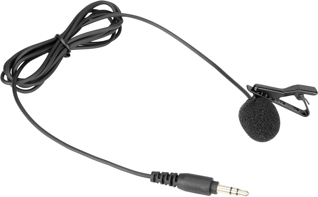 Saramonic 3.5mm Lavalier with 4.1’ (1.25m) Cable for Wireless Systems, Portable Recorders, Cameras, Blink 500 Systems and More (SR-M1), Black, Replacement Lavalier