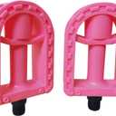 Kid's Bike Pedal 1/2-Inch Bike Pedals 1 Pair Kids Spindle Pedals Resin 12" 14" (Pink,Blue)