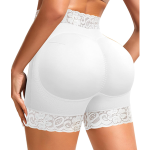 DERCA Padded Underwear for Women Butt Lifting Shapewear Booty Pads Hip Enhancer Lace Boyshorts M