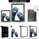 Framed Funny Pigeons Pictures Wall Decor Bathroom bird Artwork Canvas, 24"L x 16"W