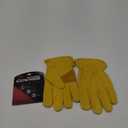 Boss Men's Durable Full-Grain Cowhide Leather Work Gloves, Abrasion Resistant, Keystone Thumb, Reinforced Palm Patch, Tan  Yellow