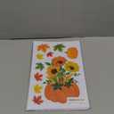 18 Sheets Fall Window Clings，Thanksgiving Window Stickers Pumpkin Maple Leaf Double-Sided Window Art Seasons Decals for Autumn School Home Office Accessories Toddler Party Supplies Gifts(Fall 2)