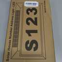 Solar Address Sign, Lighted Address Plaque Outdoor Waterproof, Illuminated Address Numbers, House Numbers for Outside
