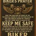Vintage Biker's Prayer Metal Tin Sign for Home, Restaurant, Bar, Cafe, and Garage Decor - Rustic Wall Plaque with Inspirational Message 8 * 12inch