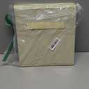 uxcell 3Pcs Fabric Storage Bins, 11 Inch Cube Storage Bin Foldable Storage Cube Organizer Bins with Handles for Shelf Closet, Nursery Home, Bedroom(Beige)