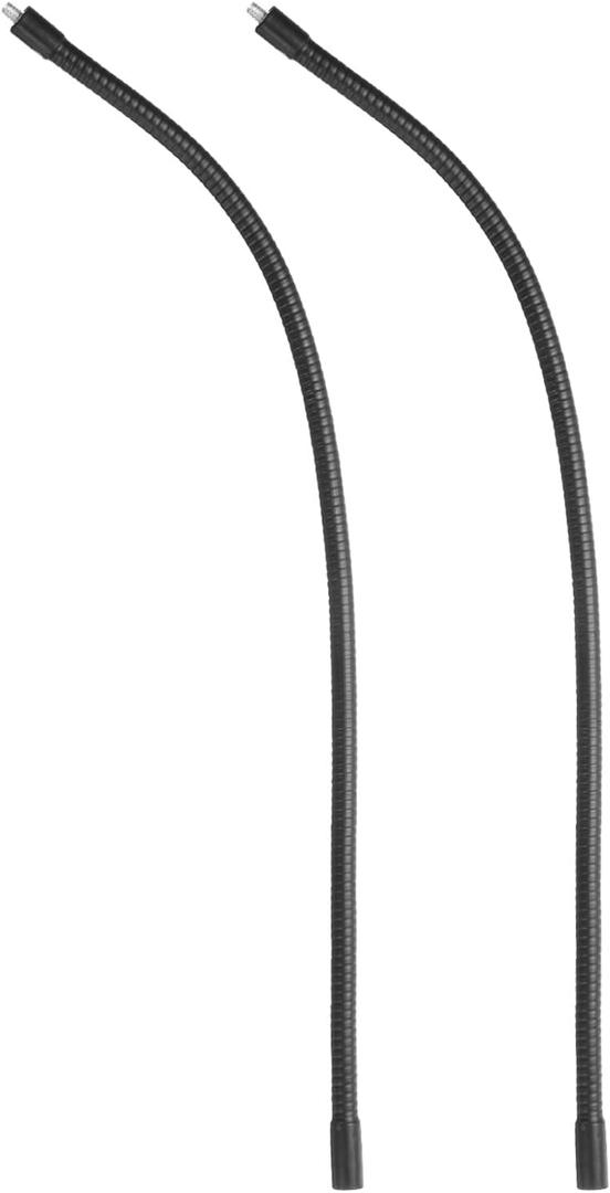 PATIKIL 20" Gooseneck, 2 Pcs 1/4"-20 Female to Male Thread Metal Universal Hose Flexible Arm Gooseneck Tube Extension Holder for Action Camera, Phone, Microphone, Black