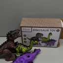 TEMI 3 Pack Electrical Walking Dinosaur Toys for Toddlers 3-4 3-5 Years with Sound and Light Up, Toddler Robot Dinosaur, Brachiosaurus, Stegosaurus Dinosaur Figures for Kids