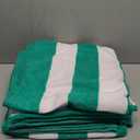 Exclusivo Mezcla 4 Pack Beach Towels, Large Microfiber Striped Beach Bath Pool Towel Set for Kids and Adults, Lightweight and Absorbent, 30x60 Inches, Caribbean Green