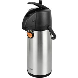 Airpot Coffee Dispenser Thermal with Pump,2.5L/85 Oz Insulated Stainless Steel Large Airpot Coffee Carafe Lever Action for Hot/Cold Water,Thermal Carafes for Hot Cocoa for Parties (EXP 05/08/29)