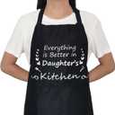 Daughter Gift from Mom, Mothers Day Kitchen Gifts for Daughter-Cute Apron Gift for Daughter- Thanksgiving Mothers Day Birthday Gifts for Daughter, Great Mom Present for Her
