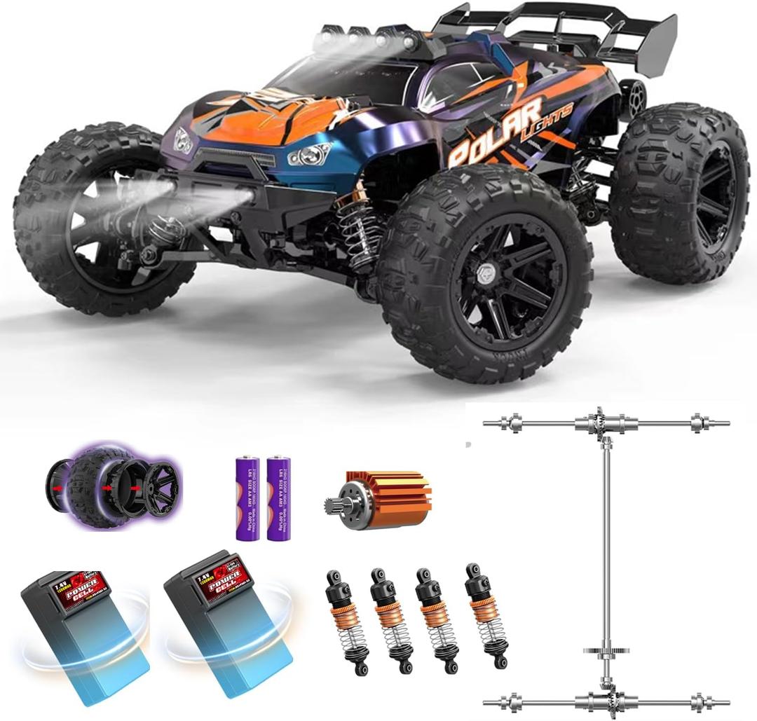 1:14 Remote Control Car, Camera Alloy Off Road RC Truck 4WD High Speed Fast Racing Electric Hobby Toy Off Road 2.4Ghz All Terrain Monster Vehicle Truck for Boys Kids Xmas Birthday Gift14+
