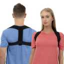 Posture Corrector for Women and Men, Adjustable Upper Back Brace, Breathable Back Shoulder Straightener Posture Support, Correcting Hunchback and Bad Posture, One Size
