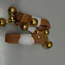 CATHYLIFE Leather Dog Doorbells for Door Knob, Adjustable Brass Potty Training Bells for Puppy to Go Outside, Easy Dog Door Bell for Potty Training, Brown Leather Golden Bells - 2 Pack