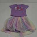 Kayotuas Toddler Baby Girl Birthday Outfit Birthday Girl T Shirt Tutu Tulle Skirts Kids Girls Cake Smash Dress Summer Clothes (6-7 Years, Purple)