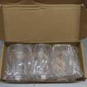 Tbestmax 4 Pack Qtip Holder Bathroom Container, 10/7oz Cotton Ball/Swabs Dispenser, Clear Apothecary Jars with Lids for Organizer and Storage